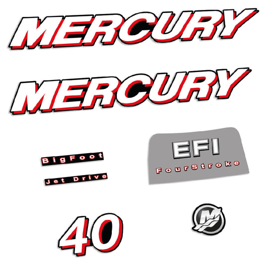 Tarrat Mercury 40HV Nelitahtimoottori EFI 2006-2010 perämoottori vinyylitarrat