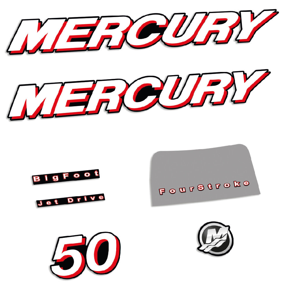 Tarrat Mercury 50HV Nelitahtimoottori 2006-2010 perämoottori vinyylitarrat