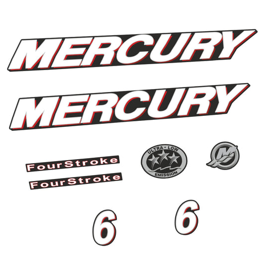 Tarrat Mercury 6HV Nelitahtimoottori perämoottori vinyylitarrat