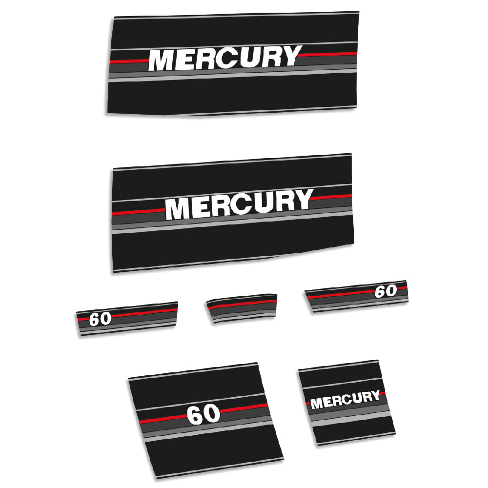 Tarrat Mercury 60HV Kaksitahtimoottori 1990-1991 perämoottori vinyylitarrat