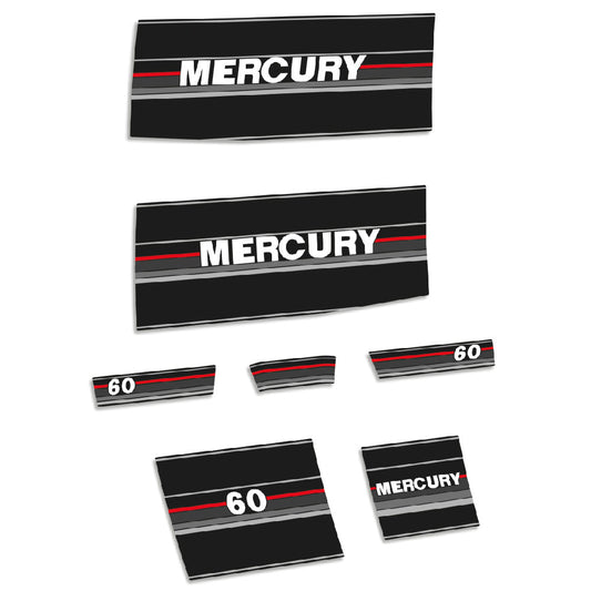 Tarrat Mercury 60HV Kaksitahtimoottori 1990-1991 perämoottori vinyylitarrat