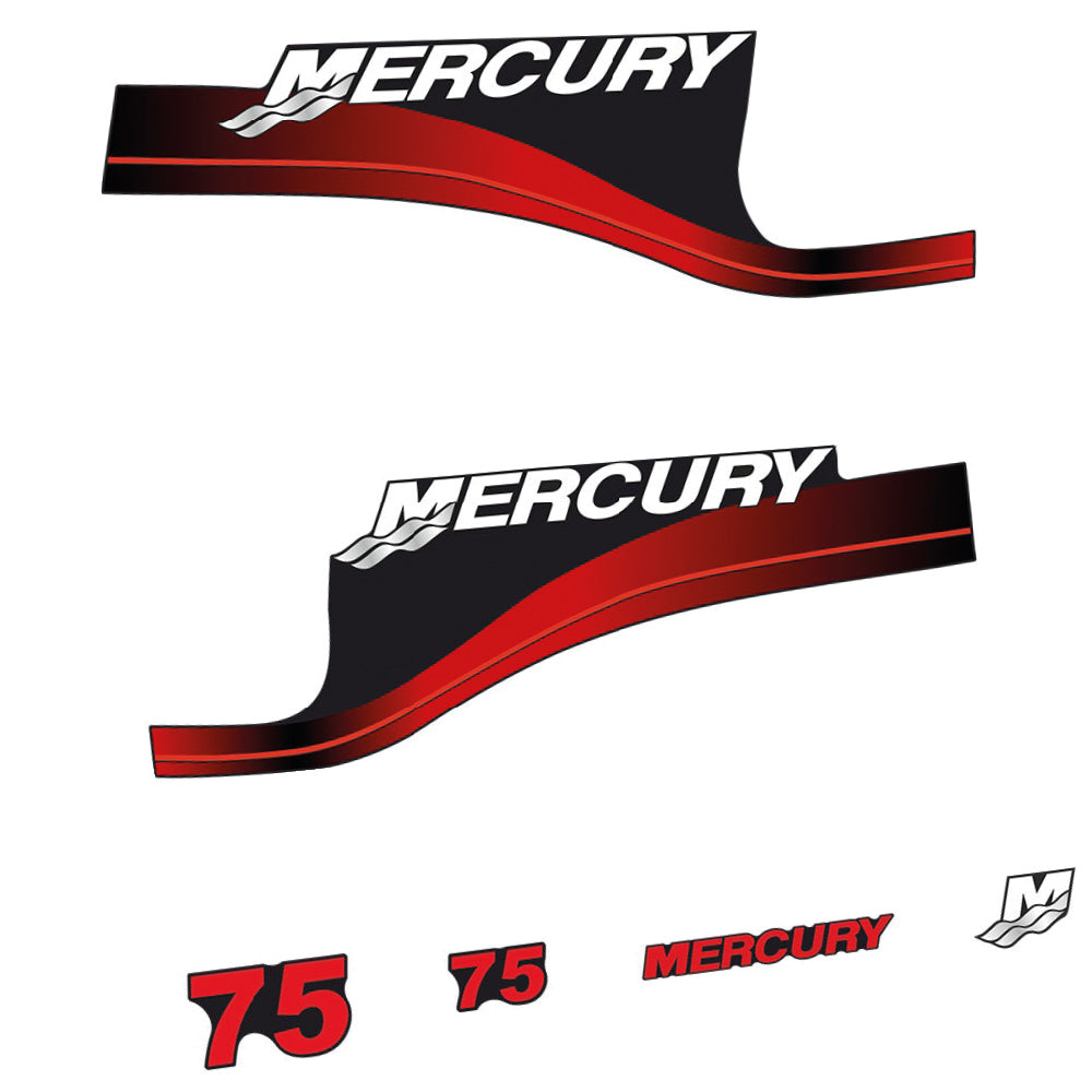 Tarrat Mercury 75HV Kaksitahtimoottori perämoottori vinyylitarrat