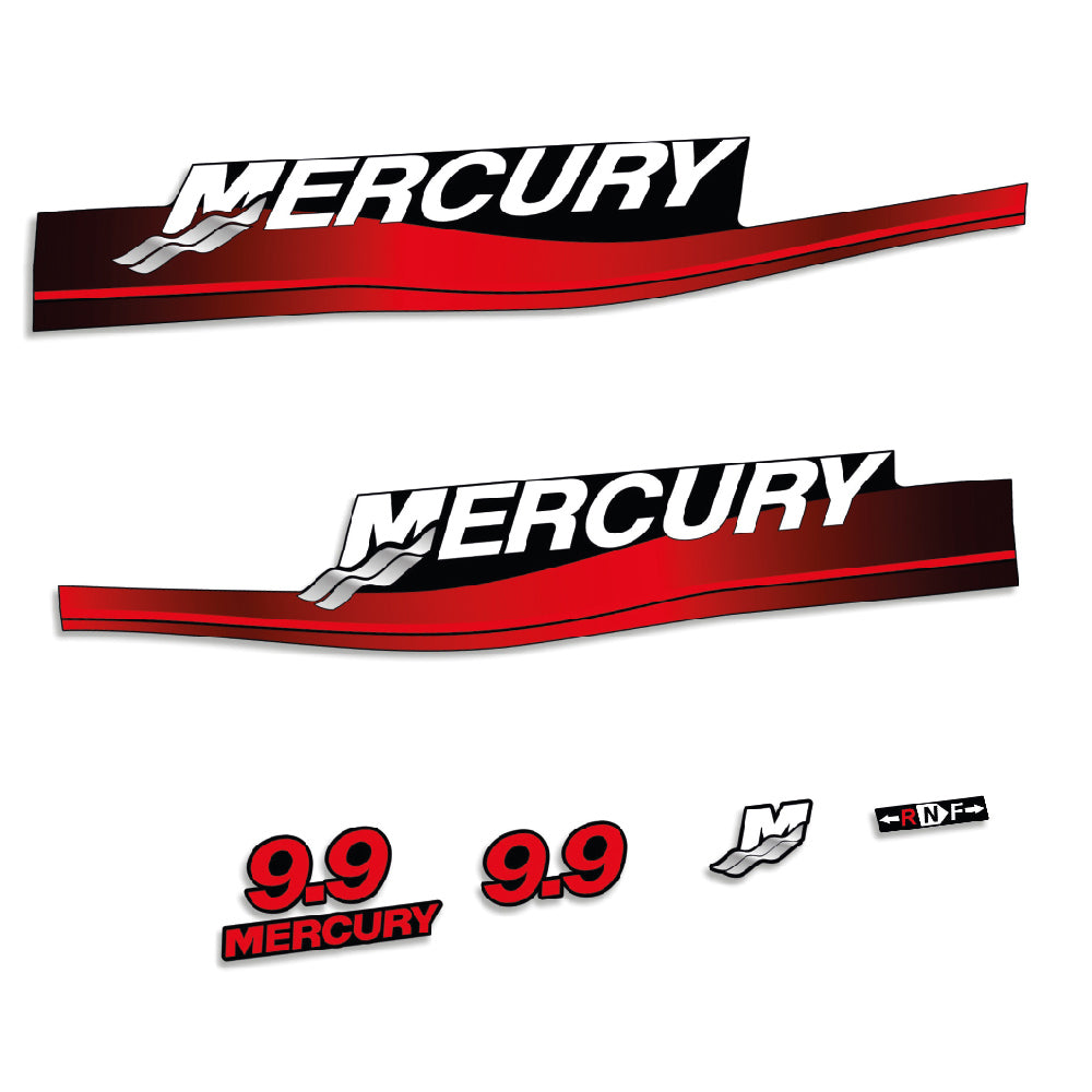 Tarrat Mercury 9.9HV Kaksitahtimoottori 1999-2006 perämoottori vinyylitarrat