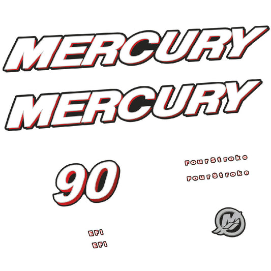 Tarrat Mercury 90HV Nelitahtimoottori EFI perämoottori vinyylitarrat