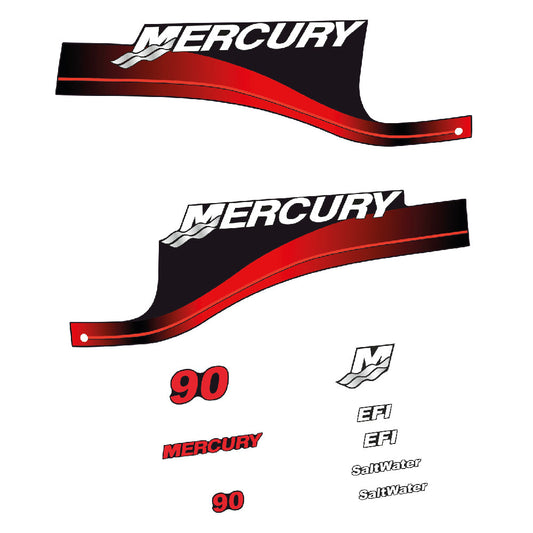 Tarrat Mercury 90HV Nelitahtimoottori EFI SaltWater perämoottori vinyylitarrat