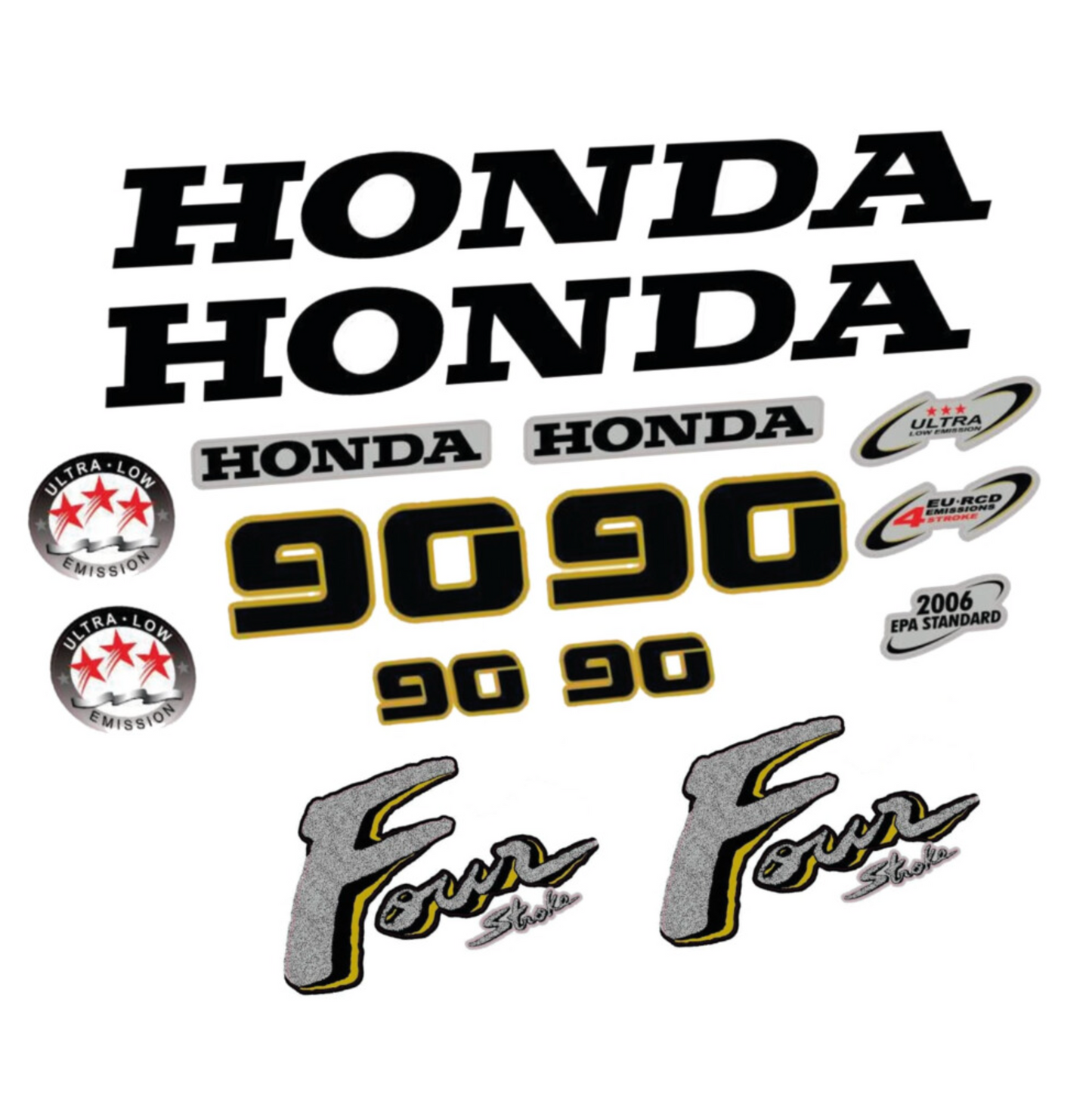 Honda 90 HV Four Stroke -perämoottorin vinyylitarrat