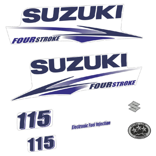 Tarrat Suzuki DF115 115HV Nelitahtimoottori valkoinen katte 2010-2013 perämoottori vinyylitarrat