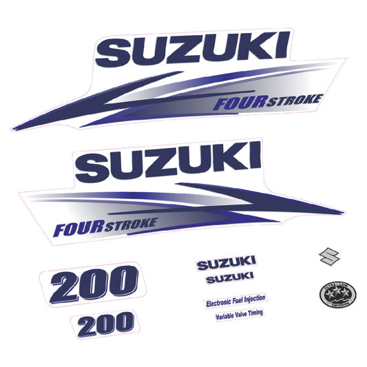Tarrat Suzuki DF200 200HV Nelitahtimoottori valkoinen katte 2010-2013 1 perämoottori vinyylitarrat