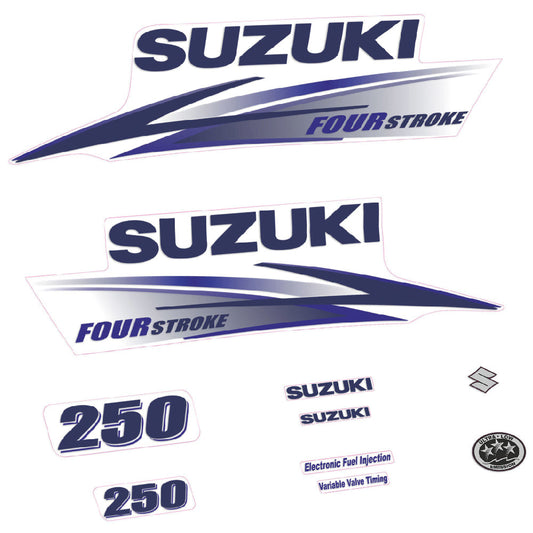 Tarrat Suzuki DF250 250HV Nelitahtimoottori valkoinen katte 2010-2013 1 perämoottori vinyylitarrat