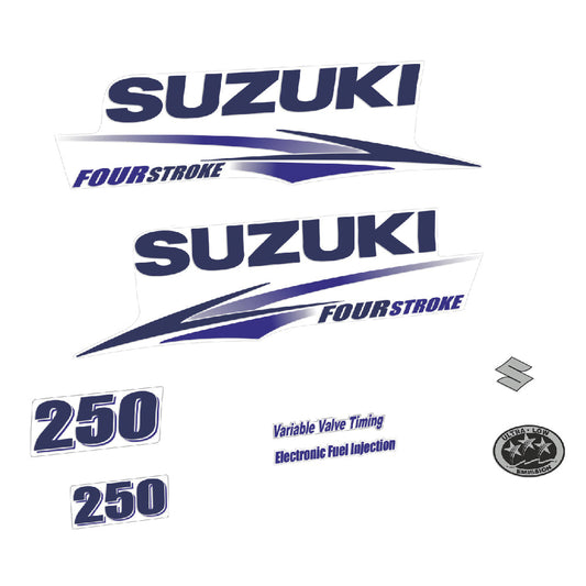 Tarrat Suzuki DF250 250HV Nelitahtimoottori valkoinen katte 2010-2013 perämoottori vinyylitarrat
