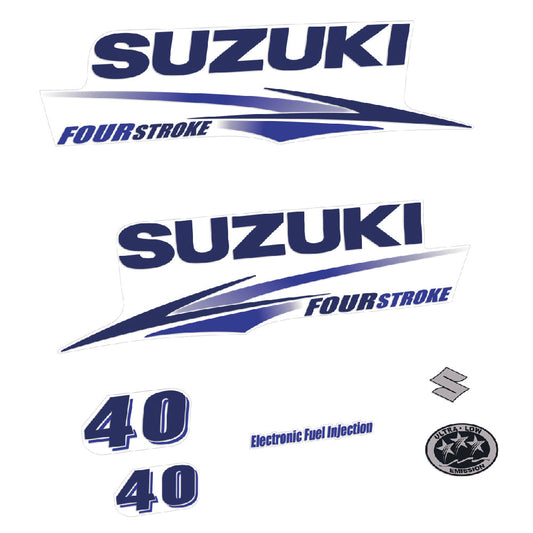 Tarrat Suzuki DF40 40HV Nelitahtimoottori valkoinen katte 2010-2013 perämoottori vinyylitarrat