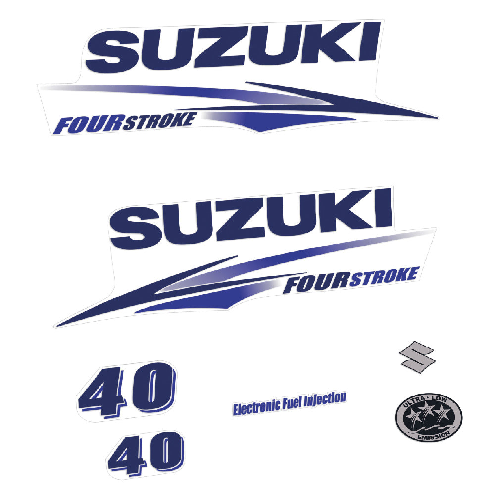 Tarrat Suzuki DF40 40HV Nelitahtimoottori valkoinen katte 2010-2013 perämoottori vinyylitarrat