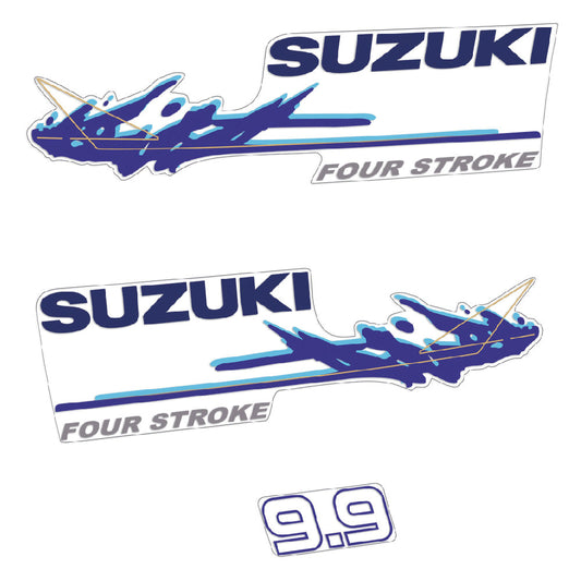 Tarrat Suzuki DF9.9 9.9HV Nelitahtimoottori valkoinen katte 2003-2009 perämoottori vinyylitarrat