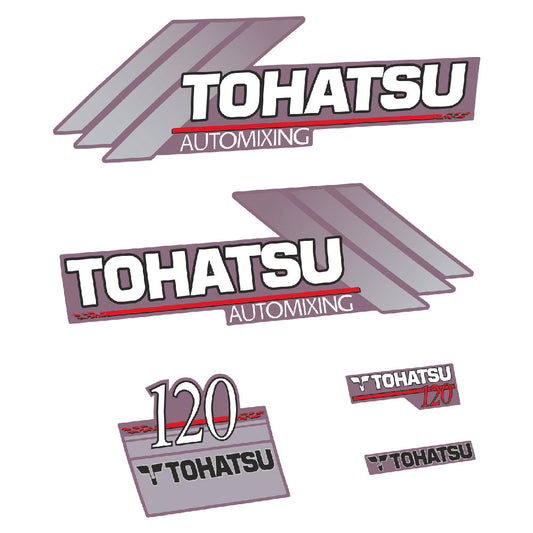 Tarrat Tohatsu 120HV Kaksitahtimoottori öljyn automaattinen sekoitus perämoottori vinyylitarrat