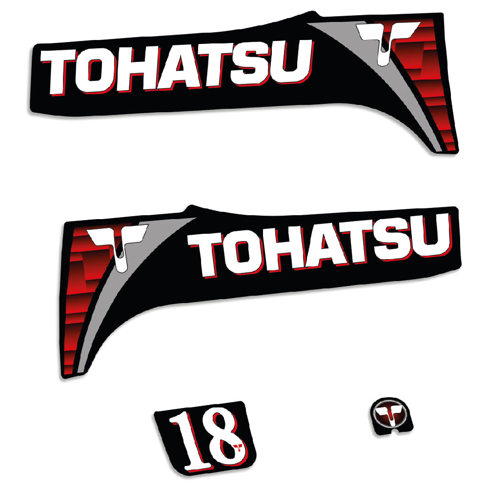 Tarrat Tohatsu 18HV Kaksitahtimoottori 2 perämoottori vinyylitarrat
