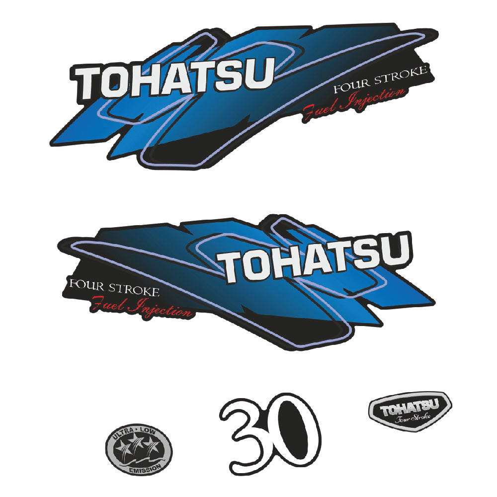 Tarrat Tohatsu 30HV Nelitahtimoottori polttoaineen ruiskutus perämoottori vinyylitarrat
