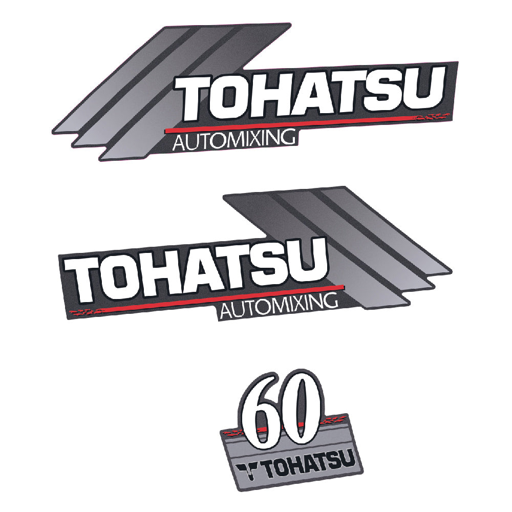 Tarrat Tohatsu 60HV Kaksitahtimoottori öljyn automaattinen sekoitus perämoottori vinyylitarrat