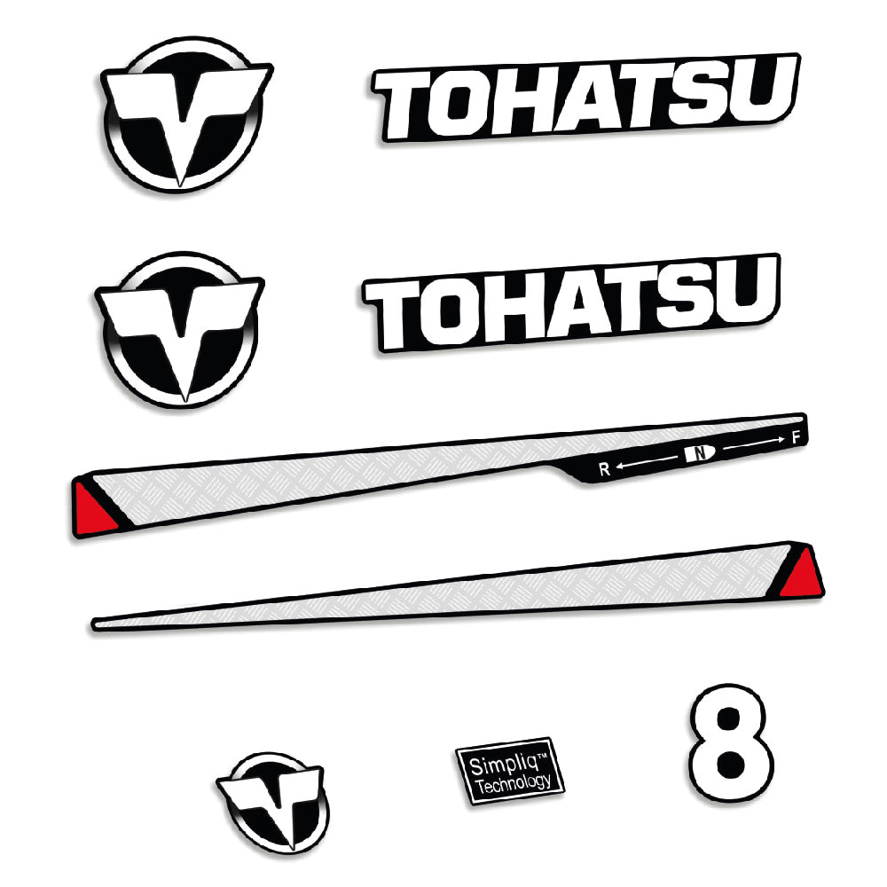 Tarrat Tohatsu 8HV Kaksitahtimoottori perämoottori vinyylitarrat