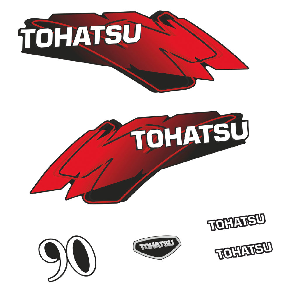 Tarrat Tohatsu 90HV Kaksitahtimoottori perämoottori vinyylitarrat