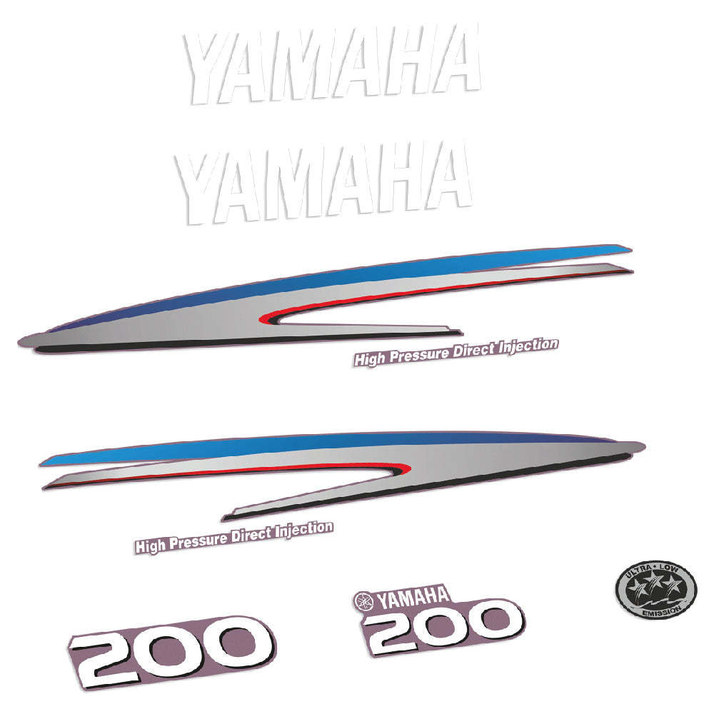 Tarrat Yamaha 200HV HVDI Kaksitahtimoottori perämoottori vinyylitarrat