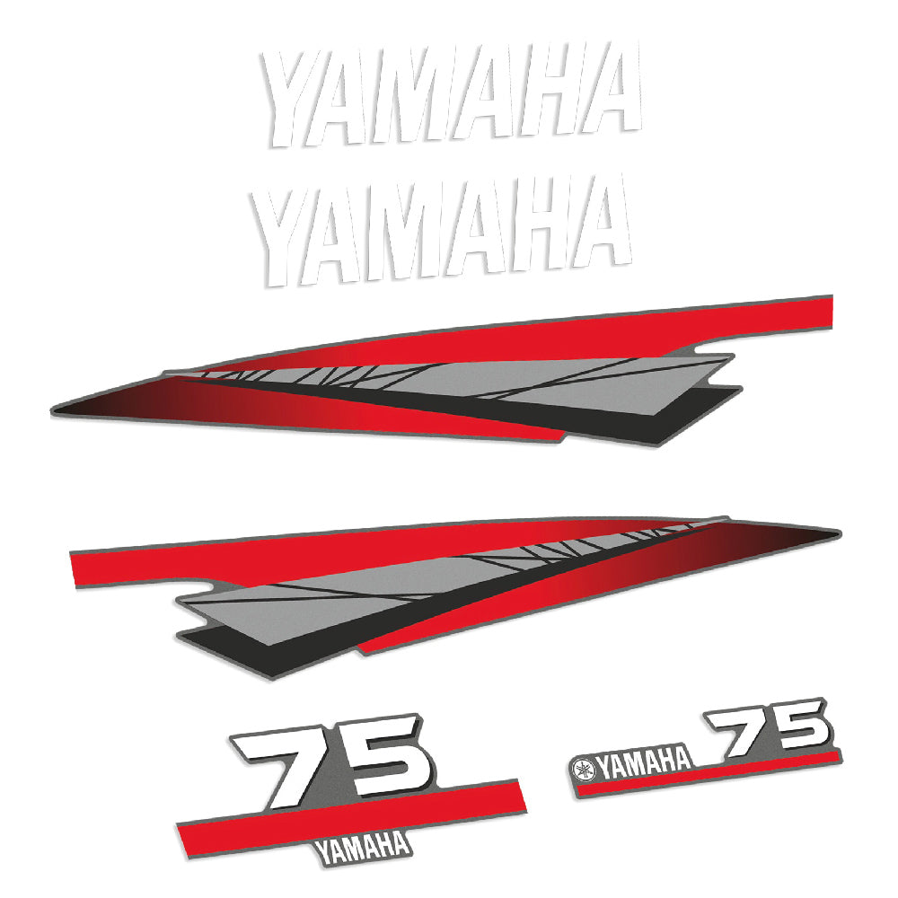 Tarrat Yamaha 75HV Kaksitahtimoottori perämoottori vinyylitarrat